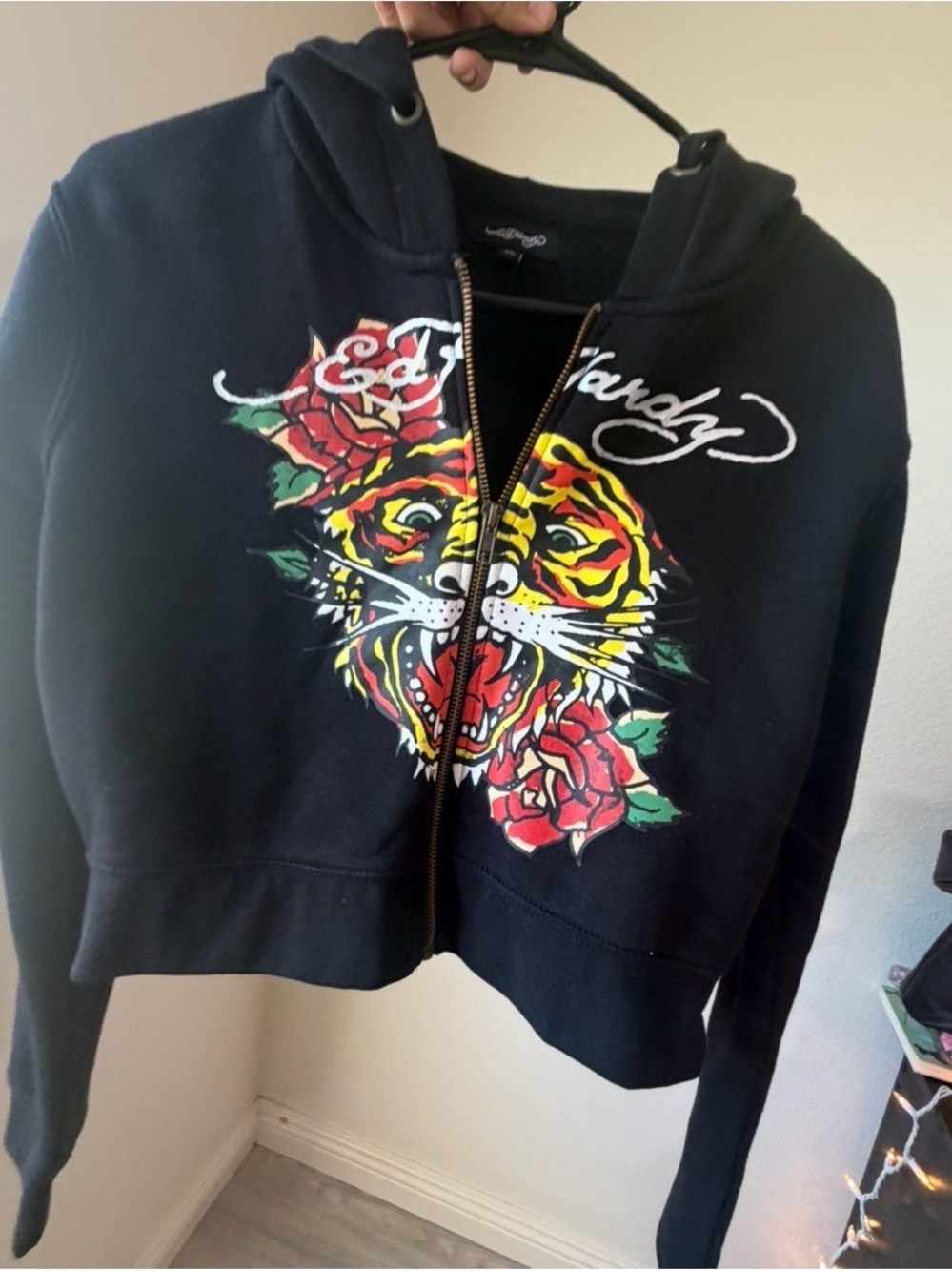 Authentic Ed Hardy XL Tiger & Rose Jacket | Slightly Cropped | Y2K  | Womens XL